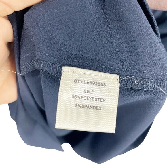 Skies Are Blue Womens Tunic Dress Blue 3/4 Sleeve Roll Tab Jewel Neck Pockets M - Picture 6 of 6